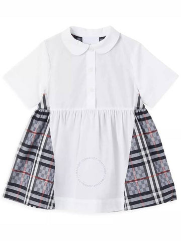 Burberry Girls Mini Mitsie Check Panel Polo Dress Size 12M - BURBERRY - BALAAN 1