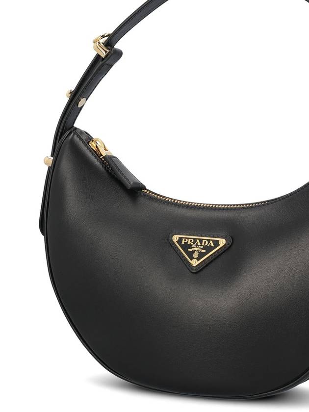 Arque Leather Shoulder Bag Black - PRADA - BALAAN 5