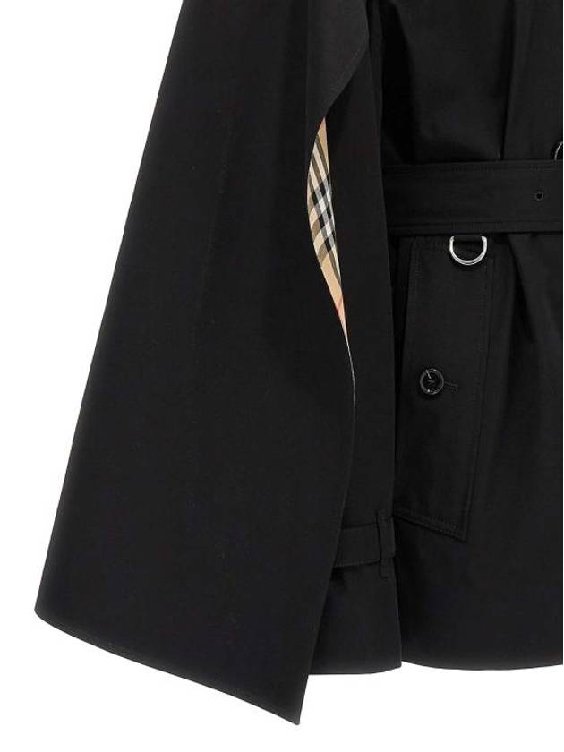 Tropical Gabardine Trench Jacket Black - BURBERRY - BALAAN 6