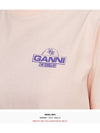 Basic Palm Tree Relaxed Short Sleeve T-Shirt Lotus - GANNI - BALAAN 7