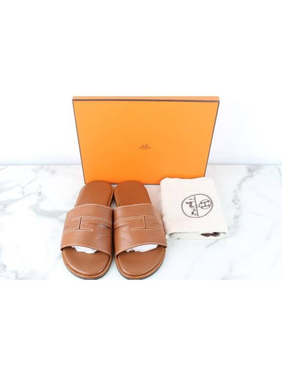 Pacific leather sandal slippers gold 40 5 255 - HERMES - BALAAN 2