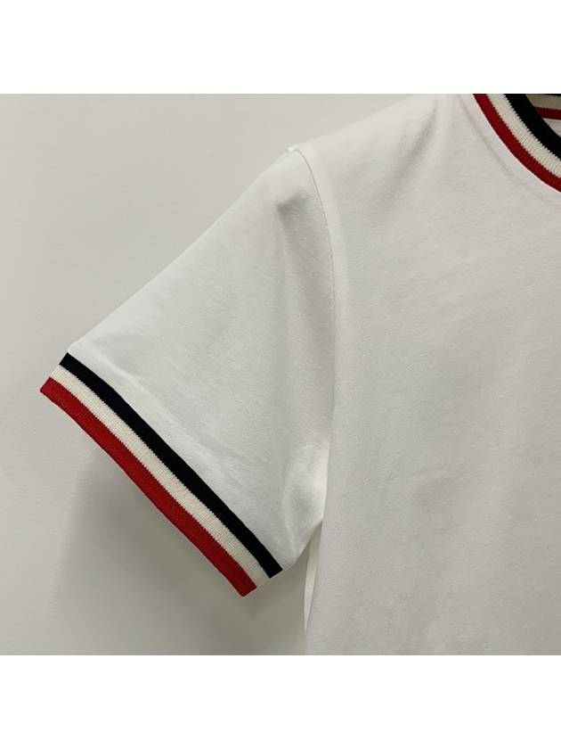 Kids Logo Patch Three Stripe Lining Short Sleeve T Shirt 12Y 14Y Snow White 8C00023 83092 034 - MONCLER - BALAAN 5