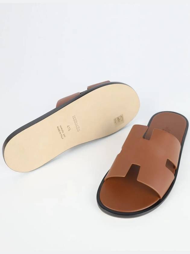 Izmir Leather Slippers Gold - HERMES - BALAAN 5