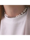 Pearl Choker Necklace Men's Surgical Bead Chain CLEF LOW PEARL NEC - BASSCLEF - BALAAN 3