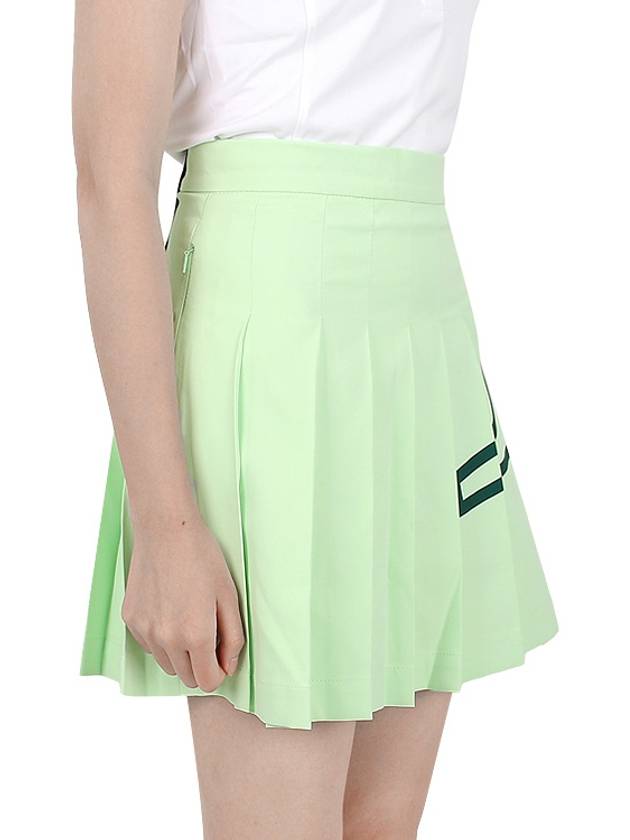 Women's Naomi Pleated Skirt Green - J.LINDEBERG - BALAAN 4