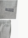 Side Logo Cotton JoGGer Track Pants Grey - GANNI - BALAAN 4