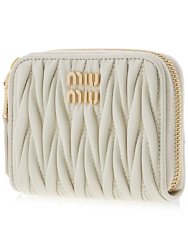 Matelasse Nappa Leather Coin Wallet White - MIU MIU - BALAAN 3