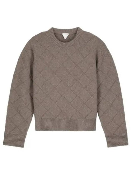 Intreccio wool sweater gray knit - BOTTEGA VENETA - BALAAN 1
