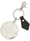 ORB Logo Charm Crocodile Skin Metal Key Ring Black - VIVIENNE WESTWOOD - BALAAN 3