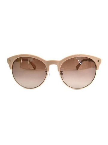 Round Sunglasses Beige - LANVIN - BALAAN 1