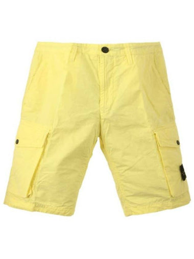 Wappen Patch Cargo Shorts Yellow - STONE ISLAND - BALAAN 1