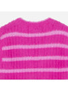 Jacquemus Fluffy Striped Pullover Vest Pink 225KN0692370 043 - JACQUEMUS - BALAAN 5