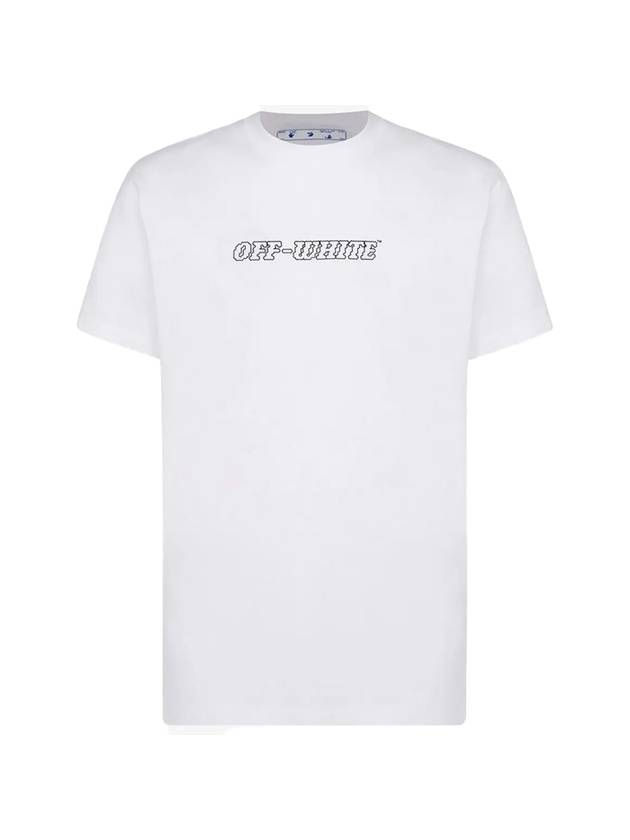 Pascal Logo Round Short Sleeve T-Shirt White - OFF WHITE - BALAAN 1