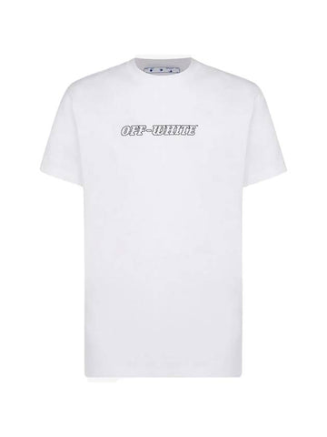 Pascal Logo Round Short Sleeve T-Shirt White - OFF WHITE - BALAAN 1