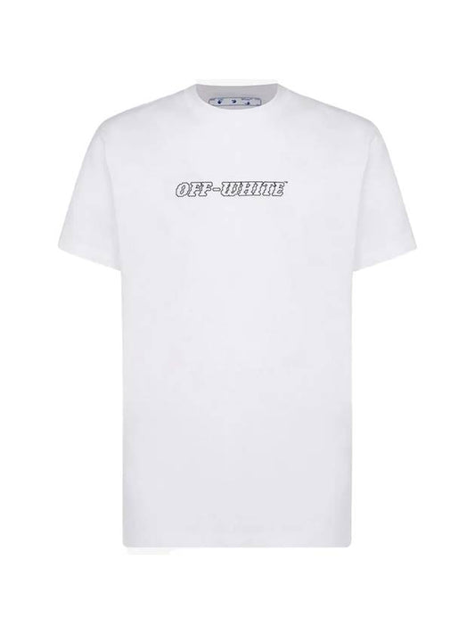 Pascal Logo Round Short Sleeve T-Shirt White - OFF WHITE - BALAAN 1