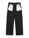 Overturned Pocket Raw Denim Pants Indigo - SSINANDLEE - BALAAN 1