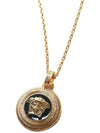 Unisex Medusa enamel pendant necklace 1004595 - VERSACE - BALAAN 4