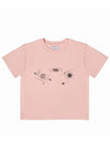 Women's Short Sleeve T-Shirt SPACE BABY PINK - PLAYNOMORE - BALAAN 3