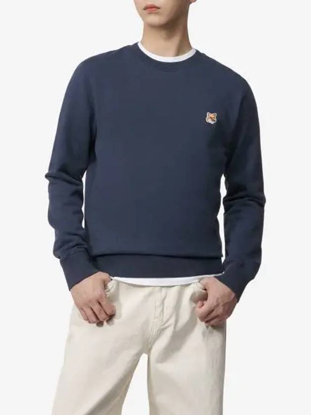 Fox Head Patch Regular Sweatshirt Midnight Blue - MAISON KITSUNE - BALAAN 2