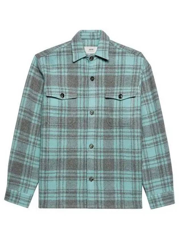 Paris check button up overshirt - AMI - BALAAN 2