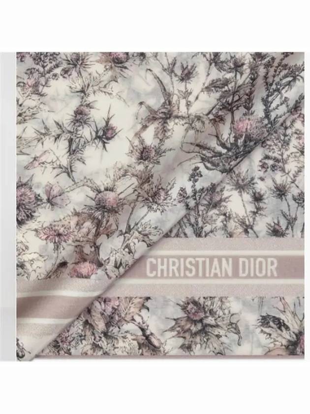 Chardons Cashmere Shawl Muffler Ivory Powder Pink - DIOR - BALAAN 3