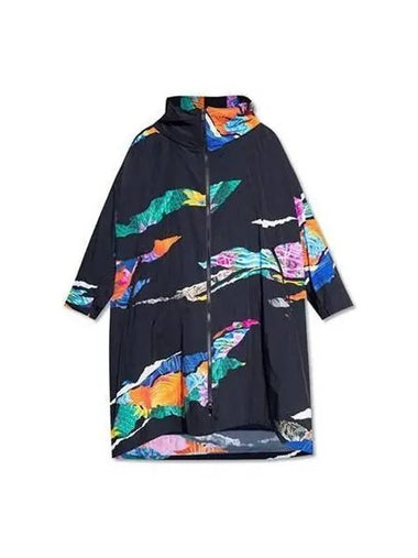 Coat Yohji Yamamoto multi pattern printing hood black - Y-3 - BALAAN 1