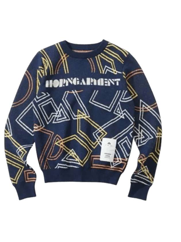 Dialogue Crew Neck Sweater Navy - HORN GARMENT - BALAAN 1