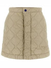 Quilted Nylon A-Line Skirt Beige - BURBERRY - BALAAN 2