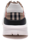 Vintage Check And Leather Sneakers White Archive Beige - BURBERRY - BALAAN 5