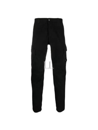 Stretch Satin Cargo Straight Pants Black - CP COMPANY - BALAAN 2