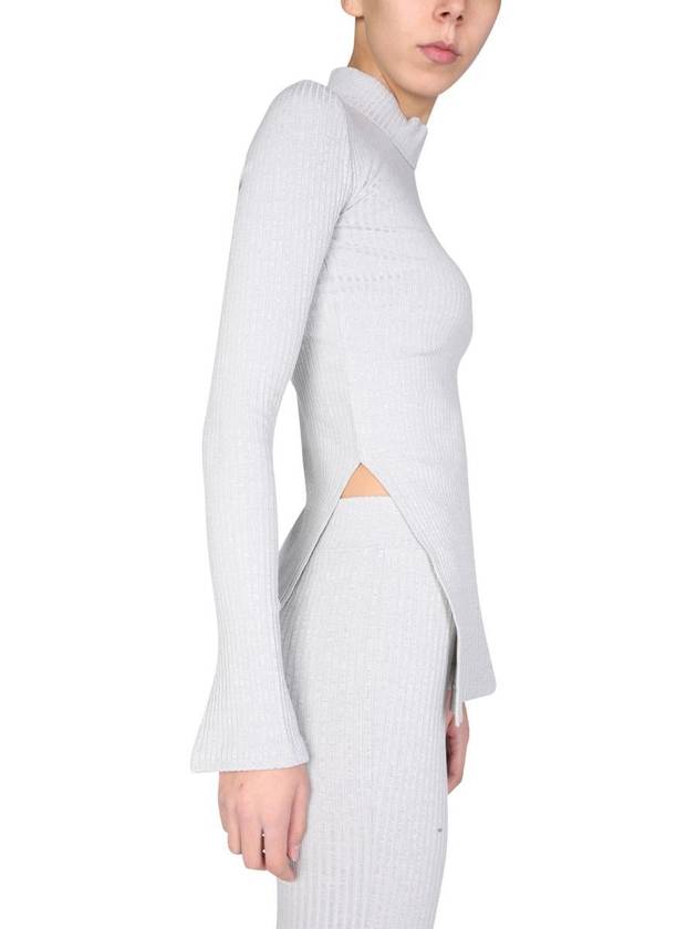 Side Slit Mock Neck Top L10HW502 QD0 - HELMUT LANG - BALAAN 5