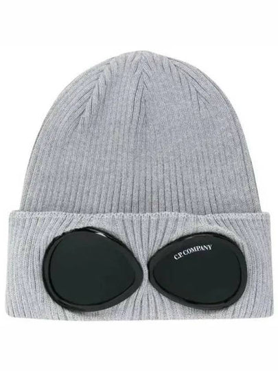 Goggle Detail Ribbed Beanie Grey - CP COMPANY - BALAAN 2