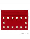 Rockstud Card Wallet Red - VALENTINO - BALAAN 2