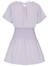 SEERSUCKER RIBBON TOP SMOCKED SKIRT SET-UPViolet - PLAYBOO - BALAAN 2