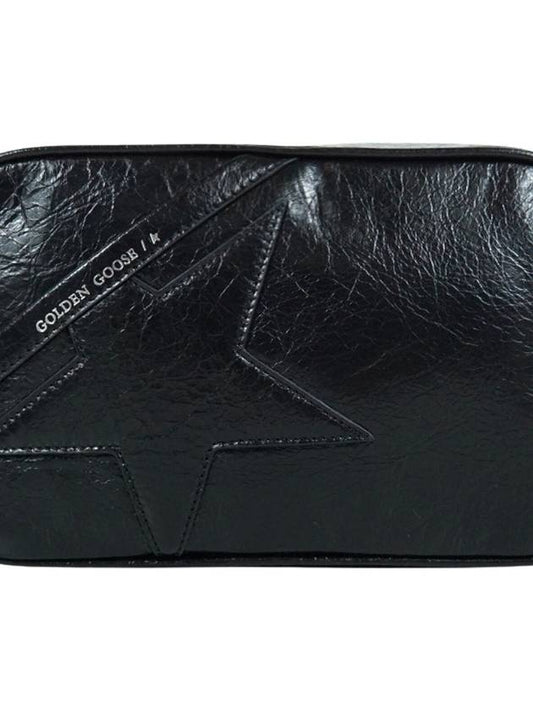 Glossy Leather Star Cross Bag Black - GOLDEN GOOSE - BALAAN 2