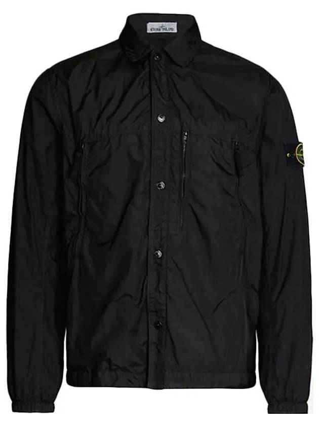 Stone Island Waffen Zipper Slim Pocket Snap Tock Button Overshirt Jacket Shirt - STONE ISLAND - BALAAN 1