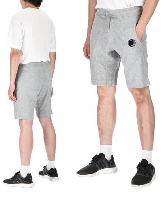 Light Fleece Regular Shorts Grey Melange - CP COMPANY - BALAAN 2