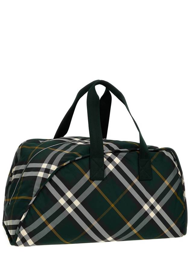 Shield Check Pattern Large Duffel Bag Green - BURBERRY - BALAAN 3