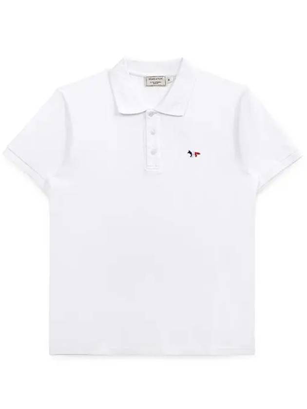 Fox Head Patch Cotton Polo Shirt White - MAISON KITSUNE - BALAAN 2