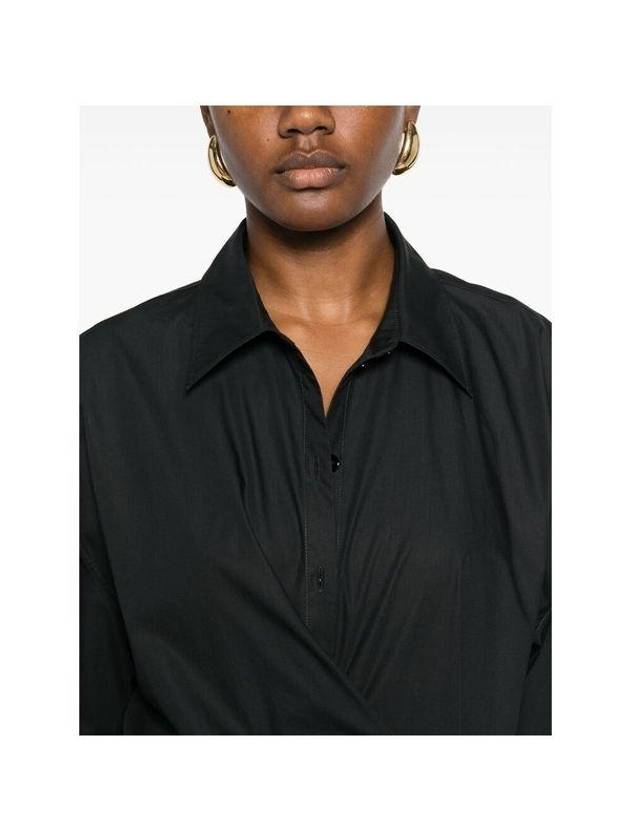 Twisted Long Sleeve Shirt Black - LEMAIRE - BALAAN 6