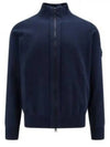 Wappen Patch Cotton Zip-Up Cardigan Navy - STONE ISLAND - BALAAN 2