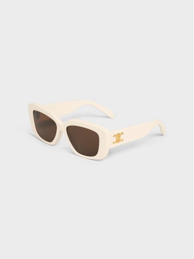 Eyewear Triomphe 04 Rectangle Sunglasses Ivory - CELINE - BALAAN 5