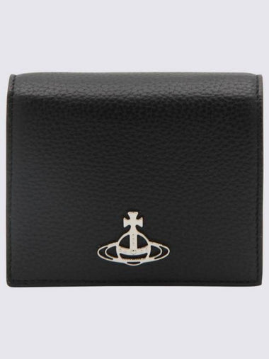 ORB Logo Plaque Half Wallet Black - VIVIENNE WESTWOOD - BALAAN 1