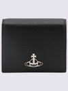 Men's ORB Logo Half Wallet Black - VIVIENNE WESTWOOD - BALAAN 1