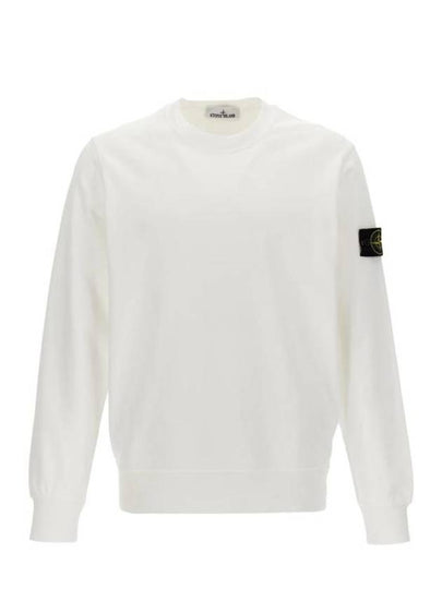 Compass Patch Cotton Sweatshirt White - STONE ISLAND - BALAAN 2