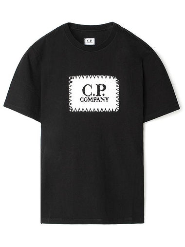 CP Company chest logo patch black short sleeve t shirt 12CMTS042A - CP COMPANY - BALAAN 1