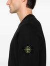 Wappen Patch Crew Neck Cotton Sweatshirt Black - STONE ISLAND - BALAAN 6