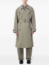 Tibetan Tumbled Cotton Trench Coat Light Olive - LEMAIRE - BALAAN 4