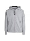 Diagonal Raised Fleece Lens Hooded Jacket Light Grey - CP COMPANY - BALAAN 2