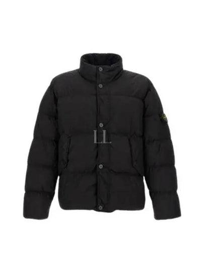 Garment Dyed Crinkle Reps Down Padding Black - STONE ISLAND - BALAAN 2